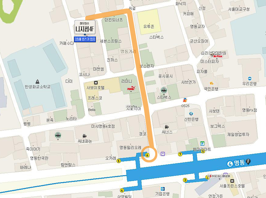 밀리오레빌딩 앞 이미지