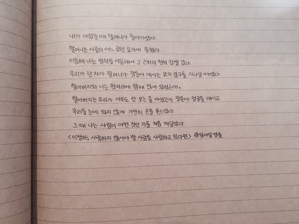 누군가가 너를 사랑해주었잖아. 그건 다른 사람이 다시 너를 사랑해 줄 수 있다는 뜻이야 | 인스티즈