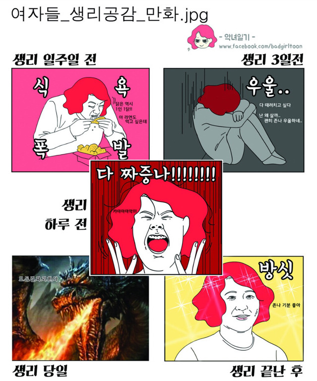 여자들 마법기간 심리상태 변화 | 인스티즈