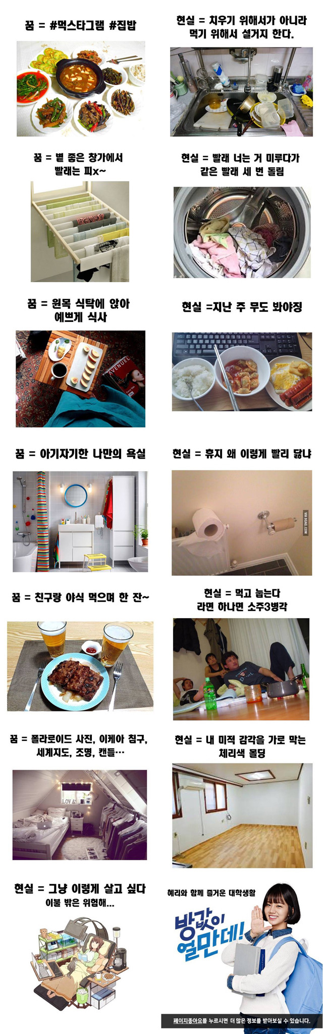 자취생의 꿈과 현실.jpg | 인스티즈