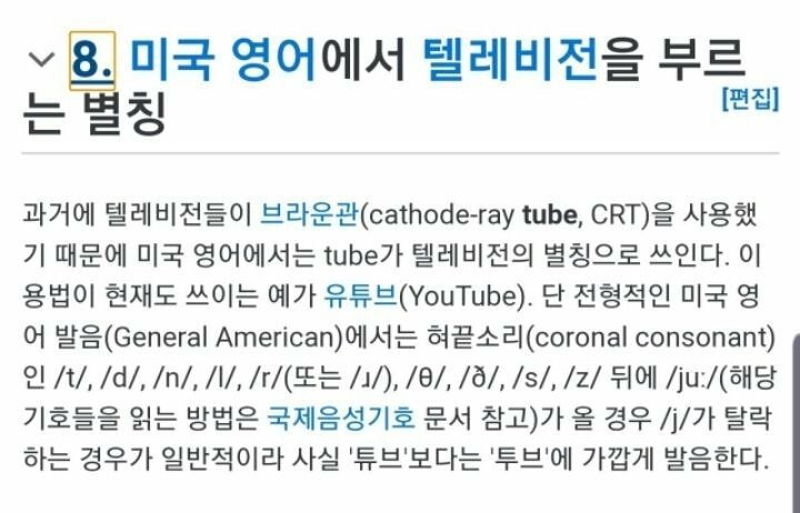 유튜브에 튜브는 TV란 뜻이야 | 인스티즈