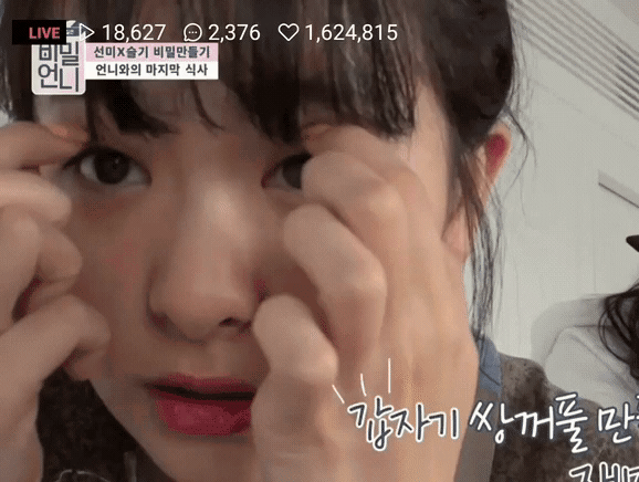 자다 일어나서 쌍커풀 만드는 슬기.jpgif | 인스티즈